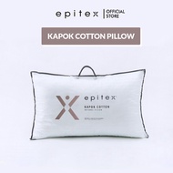 Epitex | 100% Natural Kapok Cotton Pillow | Medium Firm Support | Antibacterial | 1200g | Comfort