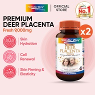 [Bundle of 2] Holistic Way Premium Deer Placenta Fresh 9000mg (60 Softgels x 2)