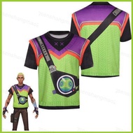 PS2 VALORANT Gekko Cosplay cloth Full Graphic summer T-shirt Anime Short Sleeve Top SP2