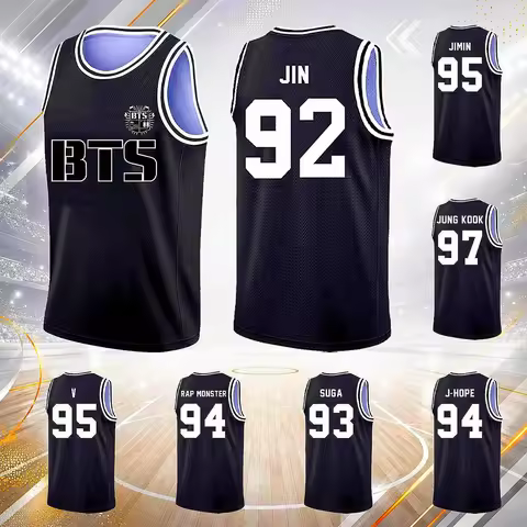 BTS Arirang World Tour 2026 Basketball Jersey Men Women Summer Sports Oversize Vest Breathable Quick