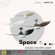 D'FAN MISTRAL 46” REMOTE CEILING FAN SPACE 46