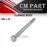 MESIN Flange Bolt M6 6x70 M6x70 Key 8 CVT Engine Block Bolt