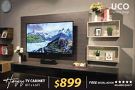 UCO 8FT HANGING TV CONSOLE (HTC005 WOOD COLOUR)