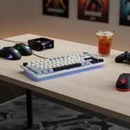 AULA F75 3-Mode Wireless Mech Keyboard, RGB Backlight, Hot-Swappable, Knob Control, 75% 81-Key Gaske