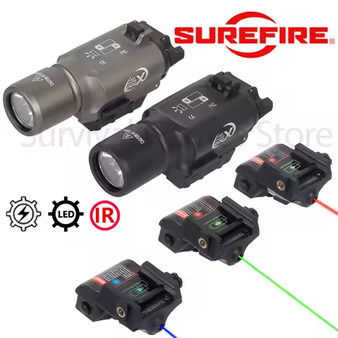 SureFire X300 X300U X300V-IR USB Rechargeable Red Green Blue Laser Pointer Sight Airsoft Weapons Fla