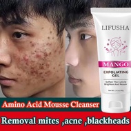 LIFUSHA Skin Care Face Exfoliating Cream Whitening Moisturizer Repair Facial Scrub Cleaner Acne Blac