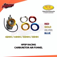 HPSP RACING CARBURETOR AIR FUNNEL 42MM 44MM 50MM 55MM RED GOLD BLUE SILVER