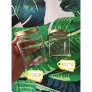 F1715 F2228 Glass Bottle /Botol Kaca Segi Empat
