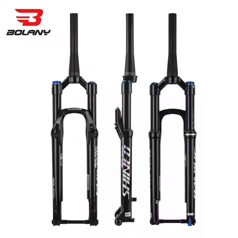 BOLANY Bicycle Fork 26 27.5 29Inch 120 Travel Air Oil Suspension Boost Thru Axle MTB Air Fork R29 Da