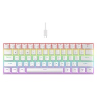 Bàn Phím Cơ Có Dây K61 61 Phím Ánh Sáng Đầy Màu Sắc Chơi Game Văn Phòng Giao Diện USB Cho Hệ Thống W