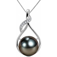 NONNYL Ladies Gift-Black-Tahiti Pearl-Necklace-Gift for Wife-Wedding Birthday Anniversary Jewelry-Gi