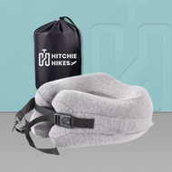 HITCHIE 360 Degree Neck Pillow Memory Foam U Shape For Travel Airplane - Bantal Leher Tengkuk Melanc