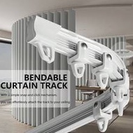 1 Set - Flexible Bendable Ceiling Curtain Track, 6.6ft/9.8ft/13.1ft/16.4ft Installation Track With C