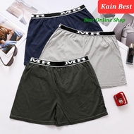 (MEN BOXER) UNDERWEAR SELUAR DALAM LELAKI COTTON Plus Size FAT L-4XL Plain Boxers murah pants boxser