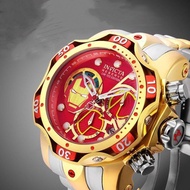 Marvel Iron Man Red Invicta นาฬิกาข้อมือควอตซ์แฟชั่น กันน้ํา สําหรับผู้ชาย