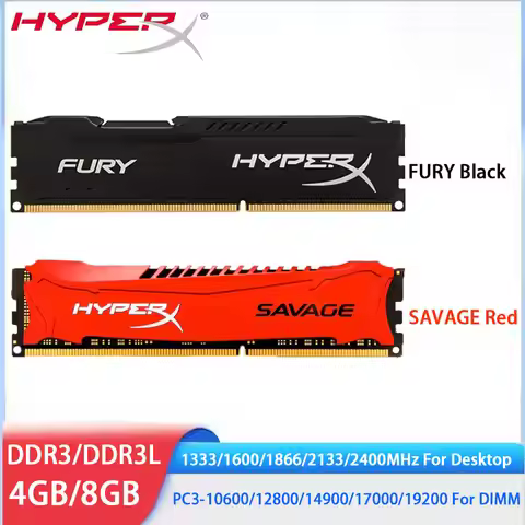 HYPERX SAVAGE FURY Memoria RAM DDR3 DDR3L Desktop RAM 4GB 8GB 1600MHz 1333 2133 2400 1866MHz Memory 