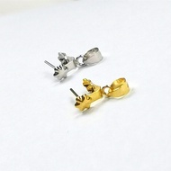 18k Real Gold (AU750) Clasp Buckle Pendant Clip DIY【18k纯金（AU750）diy配件吊坠扣玉扣水晶扣针扣吊坠扣头】