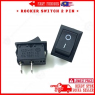 1 Pcs ON / OFF Rocker Switch 2-Pin 250V3A 125V6A ON-OFF Black Plastic 2 Pin