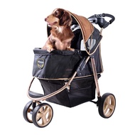 IBIYAYA Monarch Premium Pet Jogger – Gold, Designer-Luxury Dog Stroller for Medium Pet Pet Stroller