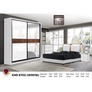 【𝐄𝐔𝐃𝐎𝐑𝐀 𝐅𝐔𝐑𝐍𝐈𝐓𝐔𝐑𝐄】 {899} 8 feet Sliding Wardrobe Bedroom Set/8ft x 8ft Sliding Wardrobe/Set Bilik Ti