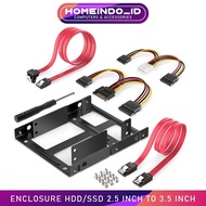 Enclosure External HDD SSD 2.5 Inch to 3.5 Inch 2 Bay