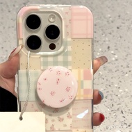 Cute Colorful Floral Stitching Suitable for ihone17promax Apple 16pro Shell 14 New Style 13 Bracket 