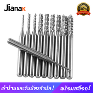 10 pcs ทังสเตนคาร์ไบด์ End Mill ดอกสว่านสลักเครื่องตัดมิลลิ่งตัด Edge1.0 1.5 2.0 2.5 3.0 มม.