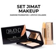 DHERBS Set Makeup Lipstick Collagen Dan Diamond Foundation