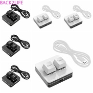BACK2LIFE Copy Paste Keypad, Acrylic Mini Custom Mini 2 Key Keypad, Hot Swap Mechanical Key Red Swit