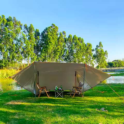 4x4m 4x3m 3x3m Tarp Tent Waterproof Camping UV Protection Outdoor Hiking Backpacking Tent Tarp Campi