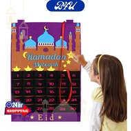 MY Stock 30days Planner Ramadan Journey to Jannah Advent Calendar Hanging Felt Decorations Selamat H