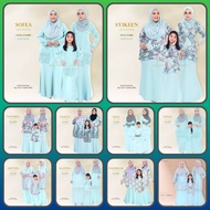 BABY BLUE Baju Raya Sedondon Baju Sedondon Ibu dan Anak Baju Kurung Sedondon Raya Plus Size Muslim Fashion