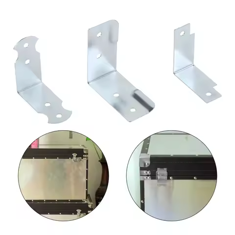 4Pcs Flight Case Corner Protector Guard Bracket Edge Corner for Industrial Equipment Aluminum Box Fl