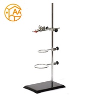 Laboratory Grade Metalware Support Stand, Cork Lined Burette Clamp with 2 Retort Ring (2inch,3inch D