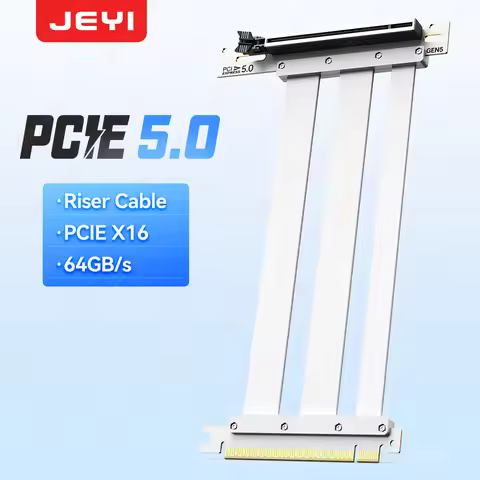JEYI PCIe 5.0 x16 Riser Cable, Gen 5 GPU Graphics Card Extension Cable, for or PCIE 4.0 and WRX80/ 9