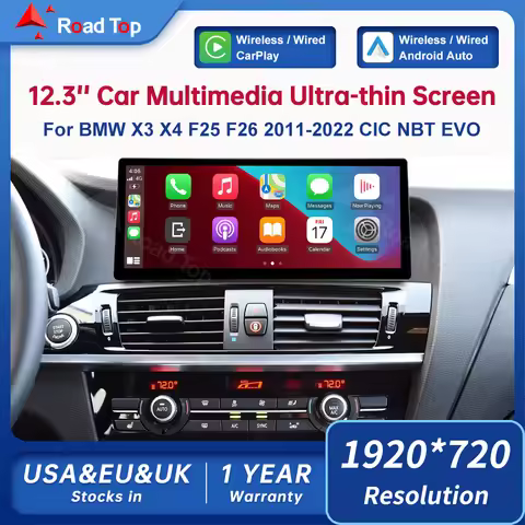 Road Top12.3inch Ultra thin Touch Linux Display Multimedia Player Screen For BMW Car X3 X4 F25 F26 2