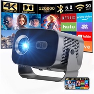 360° Rotating Projector 4K Projector Android 11 Dual WIFI BT5.0 Portable 3D Home Theater Cinema Smar