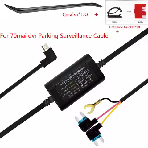 Parking Surveillance Cable for 70mai 4K A800S A500S D06 D07 D08 M300 Hardwire Kit UP02 for Car DVR 2
