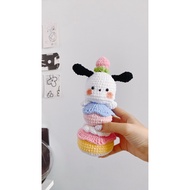 Collection of Pochacco Dog Cakes made of velvet wool