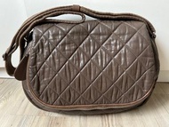 CHANEL 肩背包 Coco Cocoon Shoulder bag Messenger bag Quilted Nylon leather Zipper Brown