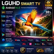 LGUHD Smart TV Borderless 55inch Television Android WIFI YouTube HDMI Netflix FHD Murah Android TV