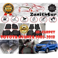 TOYOTA AVANZA 2005-2018 5D CAR FLOOR MAT & CARPET