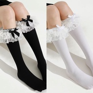 Lolita Socks Lace Ballet Style Lace Bow Socks Calf Socks Asian Culture lolita Socks 0126