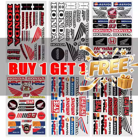 FOR HONDA HRC High Visibility Reflective Waterproof Decal Scratch Hide Sticker Fit Car Motorcycle He