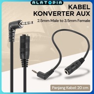 2.5mm Male to 3.5mm Female HiFi AUX Audio Cable 20cm - L44