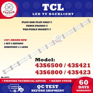 43S6500 / 43S6800 / 43S421 / 43S423 TCL 43 INCH LED TV BACKLIGHT ( LAMPU TV ) BACKLIGHT TV 43S6800