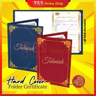 FOLDER SIJIL KULIT KERAS "TAHNIAH" Berkulit Keras / Folder sijil