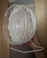 原裝Sanko 22cm 水晶籠跑輪 原價$223 白玉色 超靜音跑輪 固定籠有支架 優惠價 i love rabbit 透明白色倉鼠滾輪
