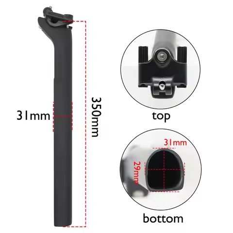 C68 Full Carbon Matte Black Seat Post 15mm Offset 350mm Compatible with Colnago V2-R / C64 / V3RS / 