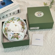 ชุดแก้วกาแฟ Noritake จิวเวลรี่สไตล์ญี่ปุ่น ชุดชาสีแดงและกาแฟ ชามและถ้วย กล่องของขวัญ ชุดเครื่องเขียน